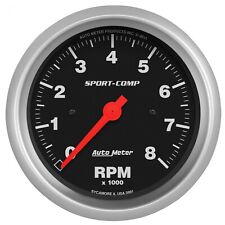 Auto Meter 3991 Gauge Tachometer 3 38 In. 8000 Rpm In-dash Sport-comp Tach