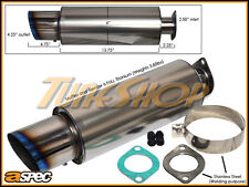 Aspec 100 Titanium Ti Angle Burnt Tip 2.5 64mm Inlet Universal Racing Muffler