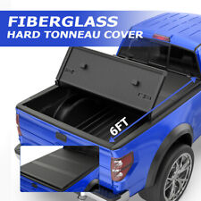 3-fold 6ft Hard Fiberglass Truck Bed Tonneau Cover For 2005-2024 Nissan Frontier