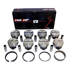 Speed Pro H860cp40 Chevy 383 Flat Top Pistons Moly Rings Kit 040 Sbc 385