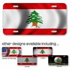 High Grade Aluminum License Plate - Flag Of Lebanon Lebanese - Many Options