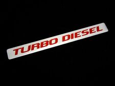 2 Turbodiesel Turbo Diesel Engine Fender Hood Emblems Badge Silver Red Pair