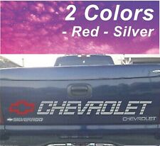 Silver Chevrolet Decals Vinyl Sticker Silverado 1500 Bed Tailgate Letters 454 Ss