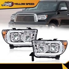Fit For 2007-2013 Tundra 08-17 Sequoia Led Drl Tube Projector Headlights Lamps