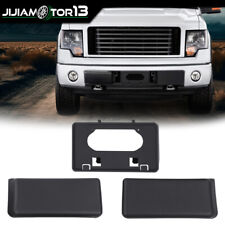 Fit For 2009-2014 Ford F150 Front Bumper Guards Pads License Plate Bracket Kit