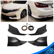 4pcs Front Rear Bumper Lip Splitter Spoilers For 2016-2017 Accord 4dr Hfp Style