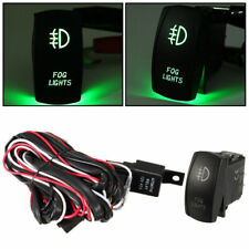 Universal Led Fog Light Driving Lamp Wiring Harness Fuse Switch Relay Kit Green