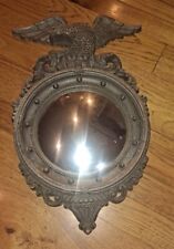 Vintage Mirror Dart Ind. 4410 American Eagle Art Frame Round Convexporthole