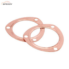 2 X 3 Inch Copper Header Exhaust Collector Gaskets Flanges Universal 3 Bolt Usa