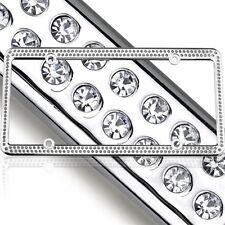 Swarovski Clear Crystal Bling License Plate Frame Inlay With Matching Screw Caps