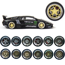 164 Scale Alloy Wheels Brake Caliper Rubber Tires Fr Matchboxtomytarmac Works