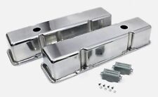 Sbc Chevy 350 Polished Cast Aluminum Valve Covers Tall Smooth Top 305 327 400