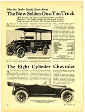 1917 Selden 1 Ton Truck And Chevrolet 8 Cylinder Car Intro Of Model Articles