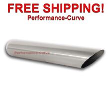 Stainless Steel Exhaust Tip Angle Cut - 2.25 Inlet - 3 Outlet -18 Long