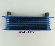 7 Row An 10 Universal All Aluminum Coolant Engine Transmission Oil Cooler Blue
