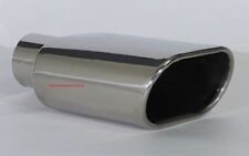 Stainless Steel Exhaust Tip - Rolled Oval Slant 2.25 Inlet - 5.5 X 3 Outlet