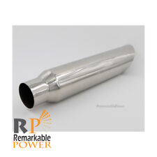Inlet 2.5 Outlet3.5 18 Long Stainless Steel Angle Cut 45 Exhaust Tip Muffler