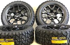 20 Gmc Chevy Silverado Honeycomb Wheels Black Rims Mt Tires 33125020 20x9
