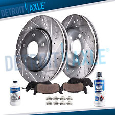 11.8 In 300mm Front Drilled Rotors Brake Pads For Jaguar S-type Lincoln Ls