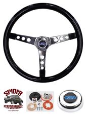 1965-1969 Ford Steering Wheel Blue Oval 15 Glossy Grip