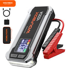 Wolfbox Car Battery Jump Starter 4000a 12v Led Display Portable Jumpstart Box