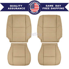 For 2000-2004 Toyota Tundra Sequoia Driver Passenger Leather Seat Cover Tan