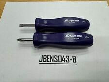 Snap-on Tools Usa Rare Purple 2pc Hard Standard Handle Stubby Screwdriver Set