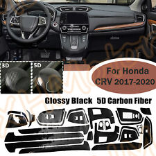 5d Carbon Fiber Interior Decor Trim Cover Sticker Decal For Honda Cr-v 2017-20