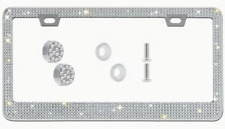 Unbreakable Bling License Plate Frame Glitter Crystal Sparkling Rhinestone Tag
