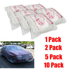 Clear Plastic Temporary Universal Disposable Car Cover Rain Dust Garage Cover Us