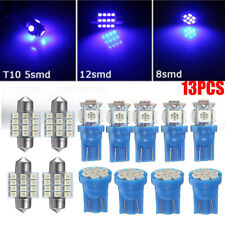 13pcs 8000k Blue Led Interior Lights Bulbs Kit Car Trunk Dome License Plate Lamp