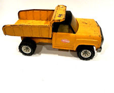 70s Tonka Highway Dump Truck Rare Orange W Black Roof Pressed Steel Toy Truck