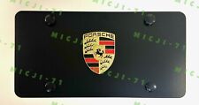 Cayenne Carrera 911 Front Vanity Black Stainless Metal License Plate Frame