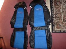 For Toyota Supra Mkiv Synthetic Leather Seat Black Blue Suede W Supratrd Logo