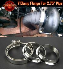 T304 Stainless V Band Clamp Flange Assembly Kit For Dodge 2.75 Od Exhaust Pipe