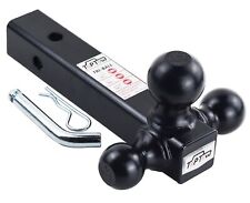 64172hp Trailer Receiver Hitch Triple Ball Mount Black Balls With Hitch Pin F...