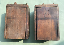 2 Antique Ford Wood Model T A Ignition Buzz Coil Battery Wooden Box For Repairs