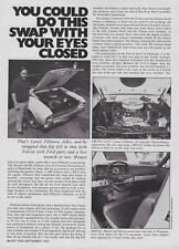 1969 Ford Falcon 428 Cobra Jet Engine Swap Vintage Magazine Article Ad 1974