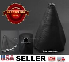 4 Seams Black Pvc Carbon Texture Shifter Shift Gear Knob Boot Mt At For Ford