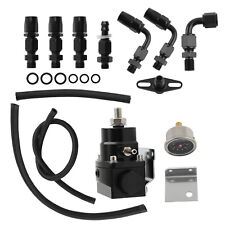 Adjustable Fuel Pressure Regulator Kit 0-100psi An6 Fitting Hose End Universal