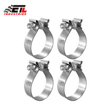 4pcs 4 T304 Stainless Steel Narrow Band Muffler Exhaust Pipe Clamp Sleeves