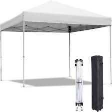Outdoor Pop Up Canopy 10x10 Party Tent Camping Sun Shelter With Wheeled Bag