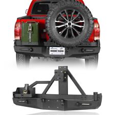 Fit 05-15 Toyota Tacoma Rear Bumper W Jerry Can Holder Swing Out Tire Carrier