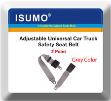 1 Kit Adjustable Universal Car Truck 2 Point Grey Seat Belt Lap Safety Belt
