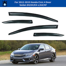 Window Visor Deflector Rain Guard 4pcs For 2012-2015 Honda Civic 4 Door Sedan