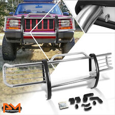 For 84-01 Jeep Cherokee Xj Suv Stainless Steel Bumper Brush Grille Guard Chrome