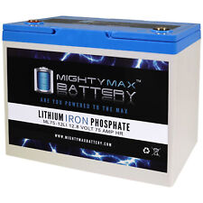 Mighty Max 12v 75ah Lithium Battery Replaces Bci Group 24m Starting Marine Rv