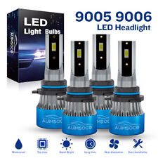9005 9006 Led Headlight Bulb Kit 6000k Super Bright Highlow Beam Combo 4x White