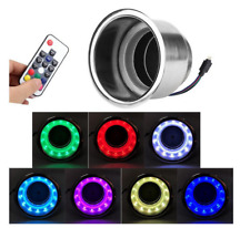 2pcs Cup Holder Stainless Steel 14led Rgb Drink Remote Control Marine Boat