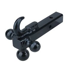 Triple Tri Ball Trailer Hitch Receiver Mount1-782 2-516 Towing With Hook